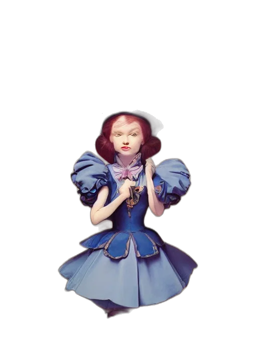 dress, staff, crown, 3d render transparent PNG cut-out