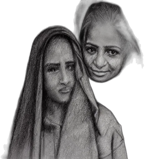 face, pencil sketch, photorealistic, concept art transparent PNG cut-out