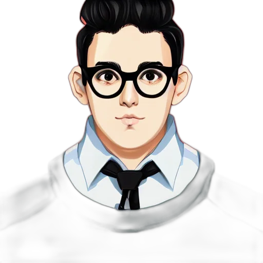 face, staff, jacket, cartoon transparent PNG cut-out