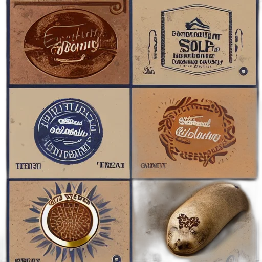 food, earth tones, golden, seal transparent PNG cut-out
