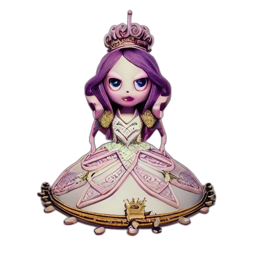 crown, jewelry, dress, concept art, fantasy art, 3d render, cartoon, cute transparent PNG cut-out