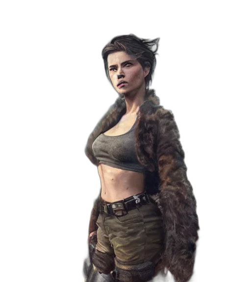 animal, jacket, staff, weapon transparent PNG cut-out