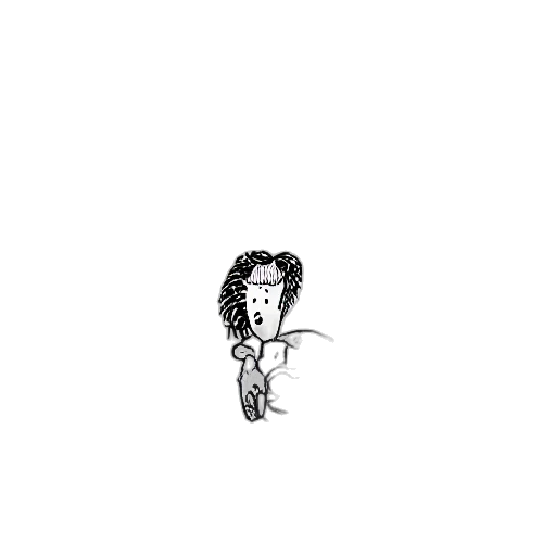 hair, creature, staff, dragon, cartoon, pixel art, comic book art, concept art transparent PNG cut-out