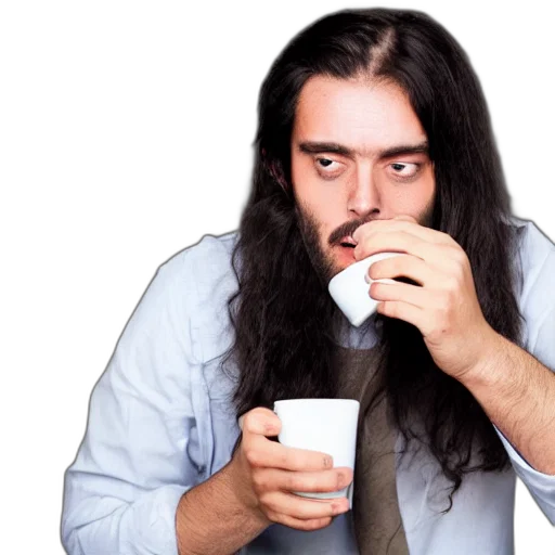 face, food, photorealistic, man transparent PNG cut-out