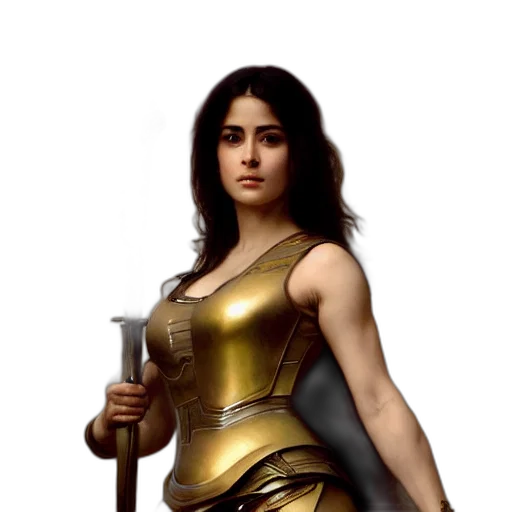 sword, staff, dress, fantasy art transparent PNG cut-out