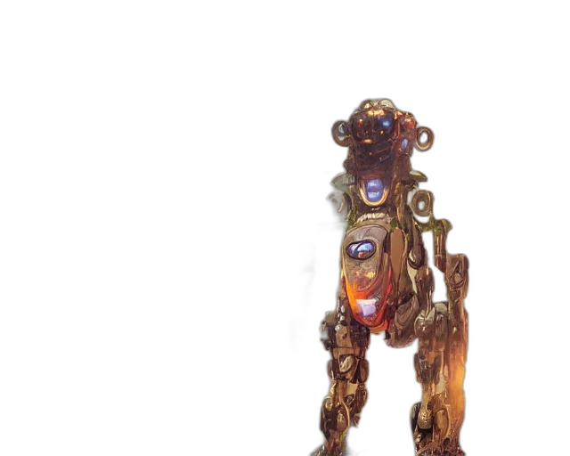 robot, creature, animal, staff transparent PNG cut-out