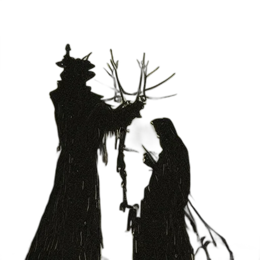 crown, staff, dress, mask transparent PNG cut-out