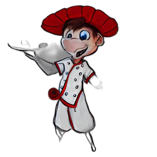 staff, food, hat, cartoon, concept art, 3d render, pixel art, red transparent PNG cut-out