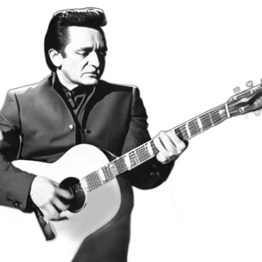 still, johnny, cash, guitar transparent PNG cut-out