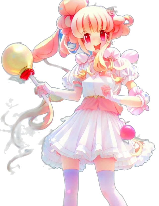 staff, dress, weapon, flower transparent PNG cut-out
