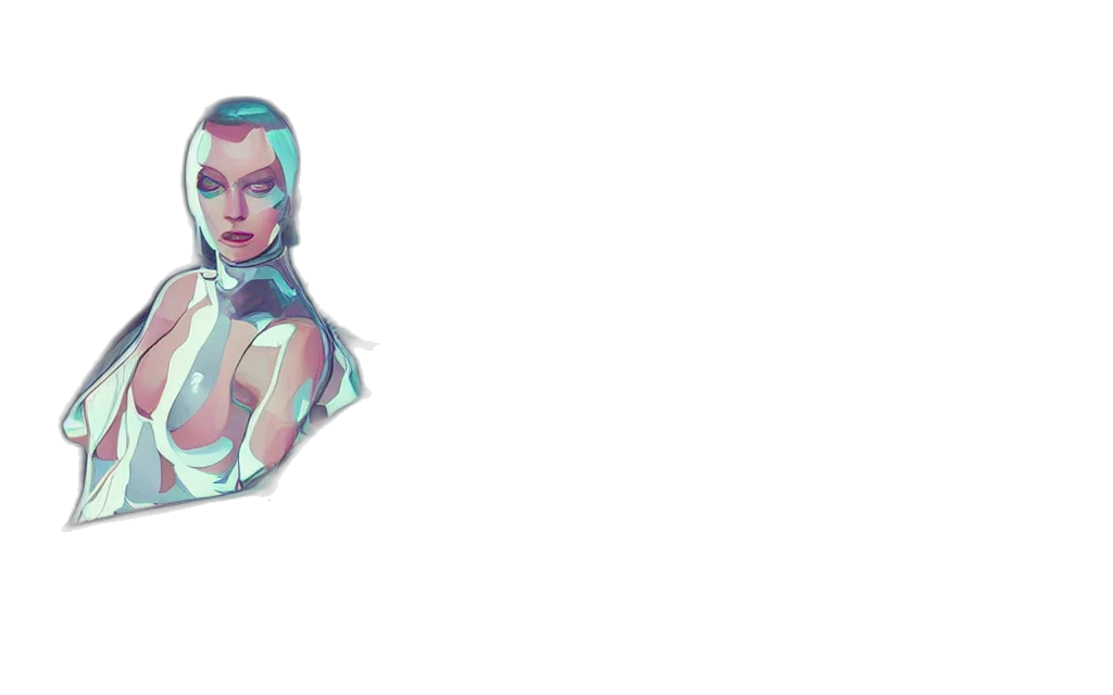 face, jewelry, mask, robot, vaporwave, pixel art, 3d render, concept art transparent PNG cut-out