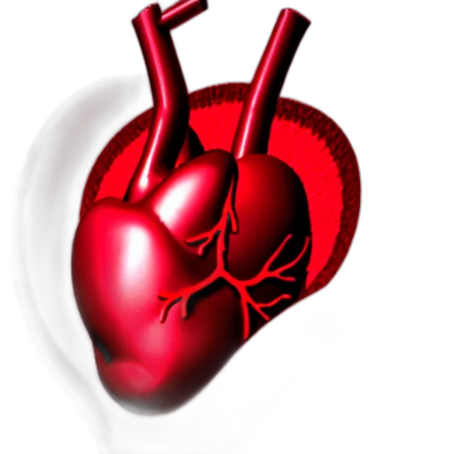 3d render, concept art, photorealistic, close, anatomical, model, human, heart transparent PNG cut-out