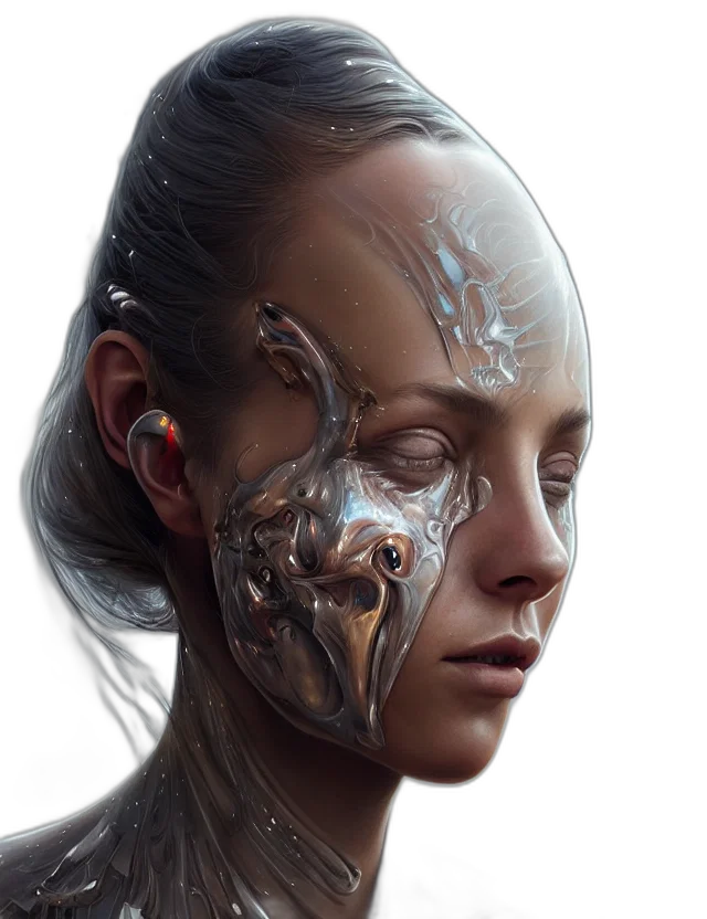 face, robot, mask, jewelry transparent PNG cut-out