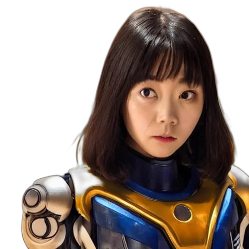 robot, face, anime, photorealistic transparent PNG cut-out