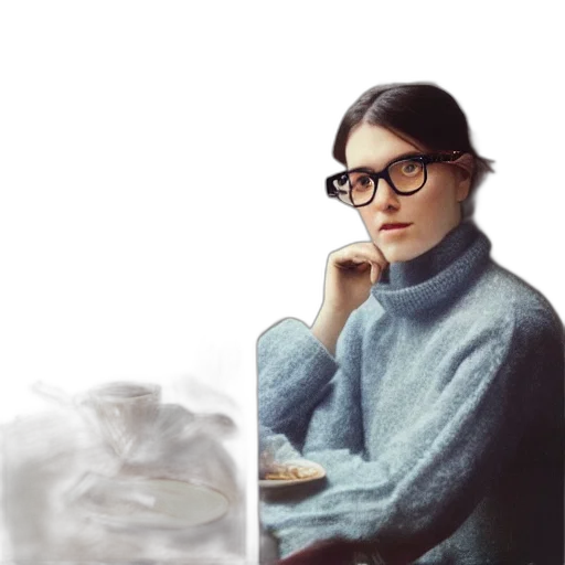 face, jewelry, jacket, staff transparent PNG cut-out
