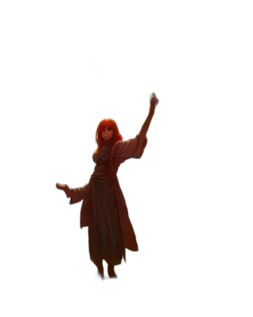 dress, staff, jacket, 3d render, concept art, pixel art, photorealistic, fire transparent PNG cut-out