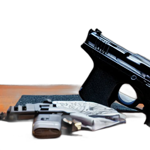 weapon, staff, 3d render, full, shot, photo, pistol, gun transparent PNG cut-out