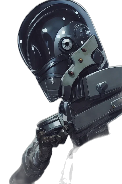 robot, weapon, mask, staff transparent PNG cut-out