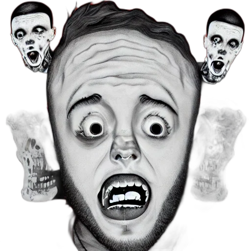 mask, face, creature, cartoon, comic book art, concept art, photorealistic, mac transparent PNG cut-out