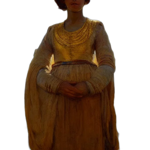 dress, staff, crown, jewelry transparent PNG cut-out