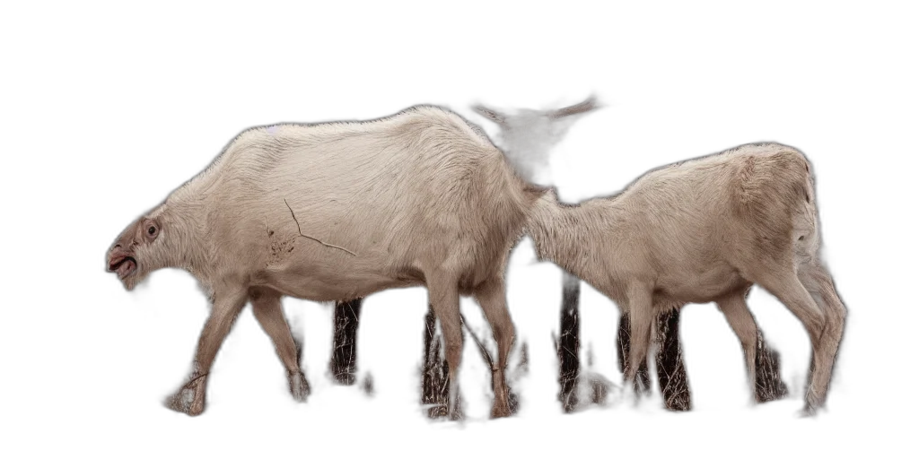 animal, hair, food, creature, photorealistic, 3d render, concept art, snow transparent PNG cut-out