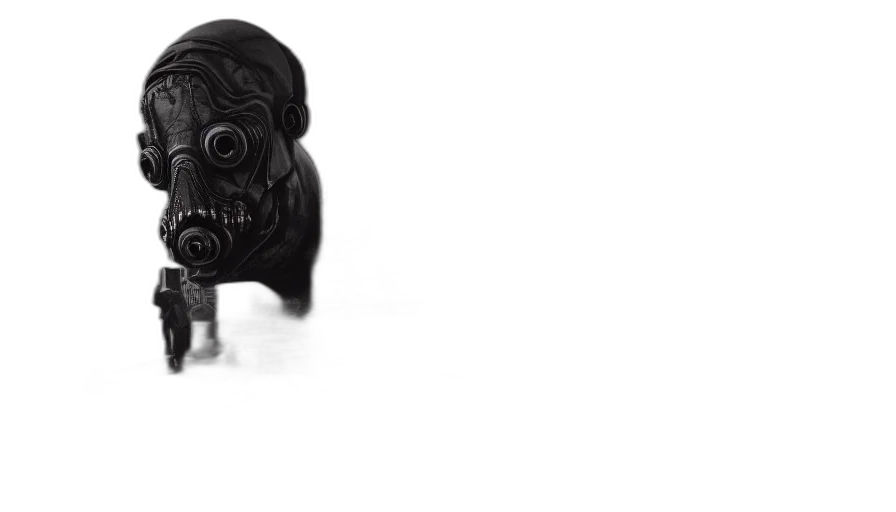 mask, robot, jewelry, animal, 3d render, grunge, diesel, smoke transparent PNG cut-out