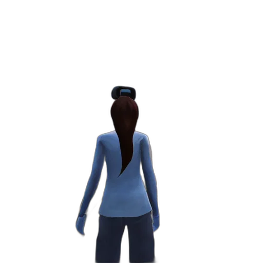 staff, jacket, hat, mask, 3d render, concept art, vaporwave, cartoon transparent PNG cut-out