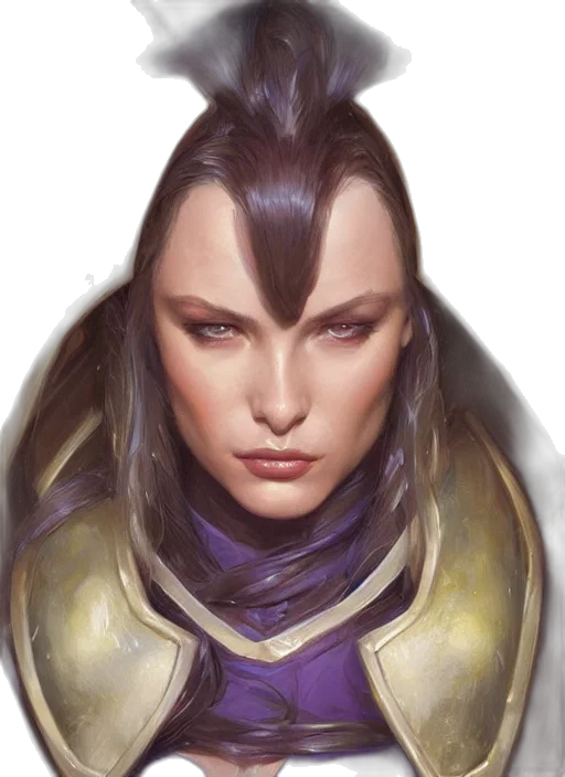 face, fantasy art, concept art, photorealistic transparent PNG cut-out