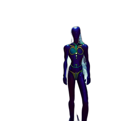 robot, creature, mask, dress, concept art, 3d render, cyberpunk, vaporwave transparent PNG cut-out