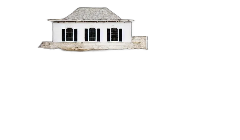 building, umbrella, furniture, 3d render transparent PNG cut-out