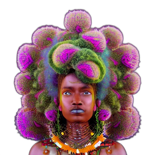 crown, face, flower, hair, fantasy art, concept art, photorealistic, watercolor transparent PNG cut-out