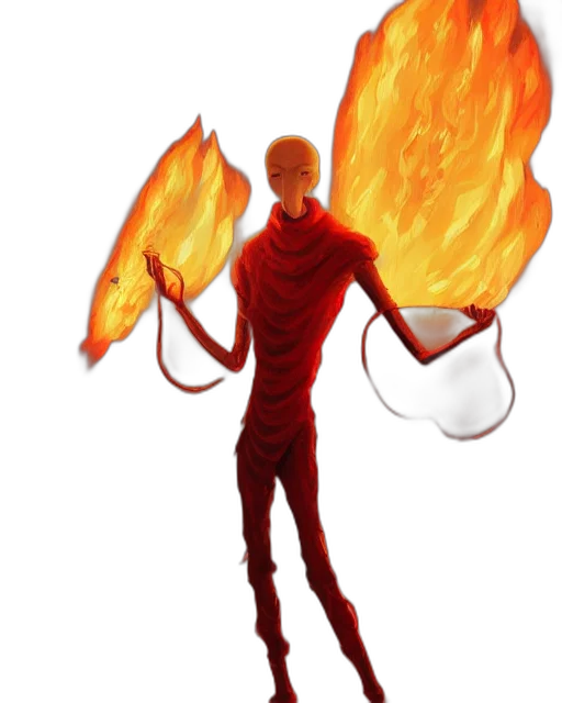 staff, mask, jacket, concept art, comic book art, fantasy art, pixel art, fire transparent PNG cut-out