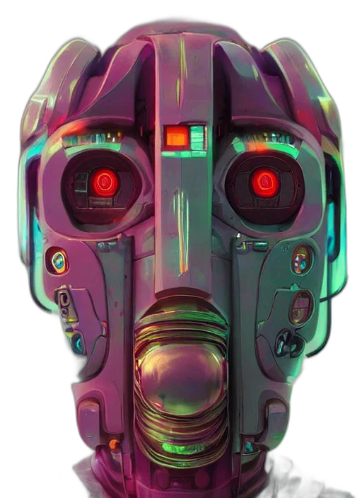 robot, mask, face, weapon transparent PNG cut-out
