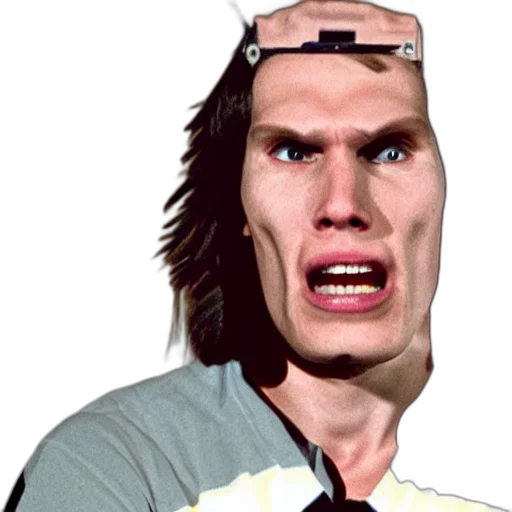 face, creature, mask, hair, 3d render, photorealistic, cyberpunk, concept art transparent PNG cut-out