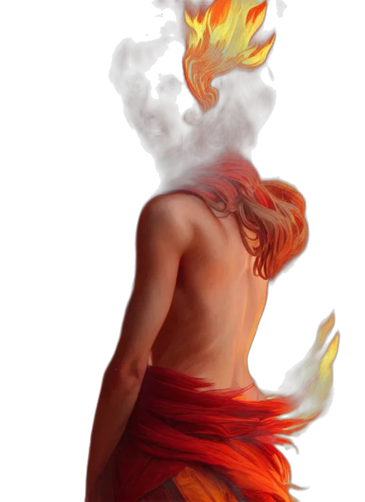 dragon, dress, mask, hair, fantasy art, concept art, photorealistic, oil painting transparent PNG cut-out