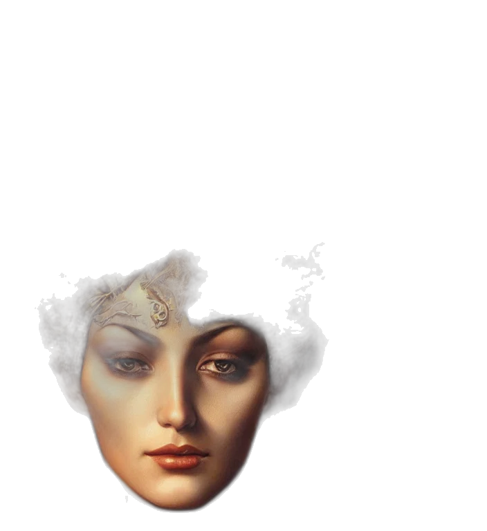 face, mask, crown, jewelry transparent PNG cut-out