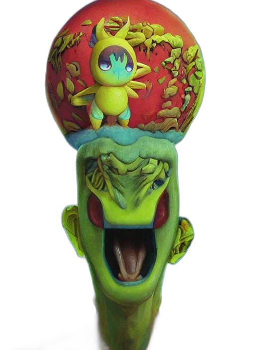 staff, mask, creature, crown transparent PNG cut-out