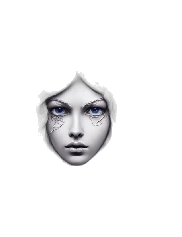 face, mask, crown, creature transparent PNG cut-out