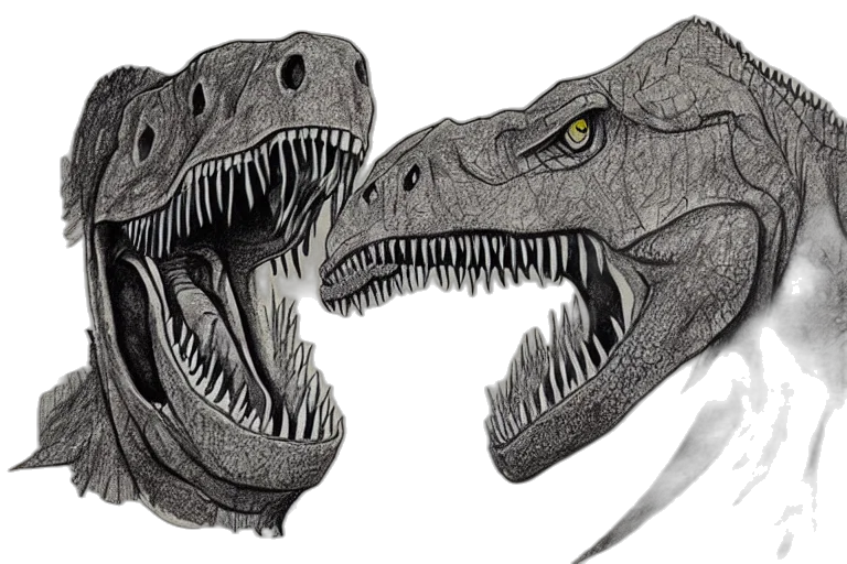 concept art, 3d render, photorealistic, tyrannosaurus, rex, dinosaur, drawing transparent PNG cut-out