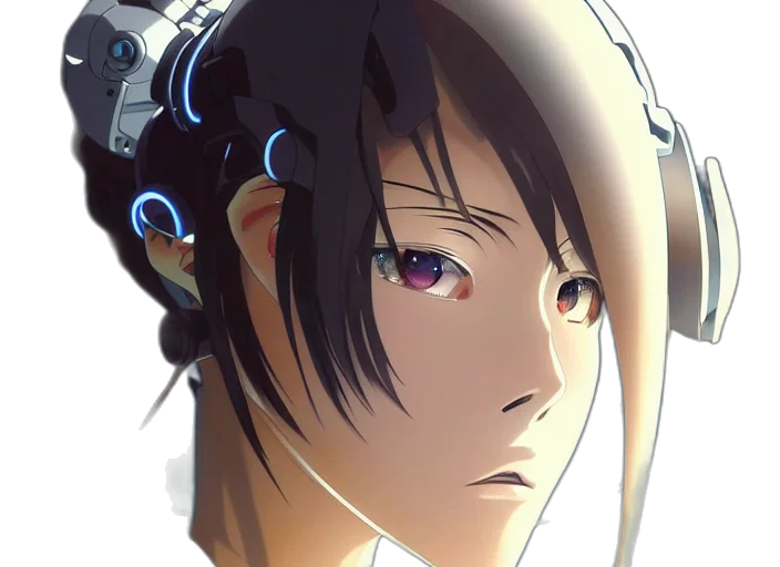 robot, face, mask, staff, anime, photorealistic, concept art, 3d render transparent PNG cut-out