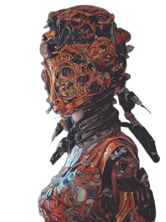 mask, robot, face, dress transparent PNG cut-out