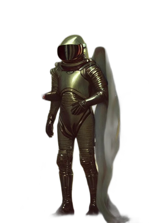 robot, staff, sword, jacket, concept art, 3d render, fantasy art, comic book art transparent PNG cut-out
