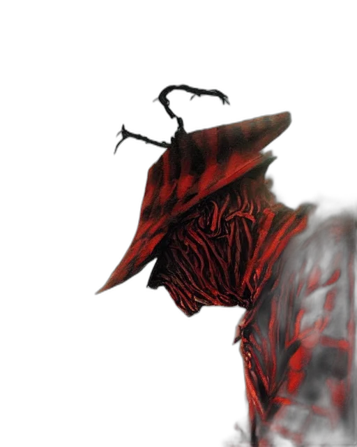 hat, mask, creature, face, concept art, watercolor, fantasy art, comic book art transparent PNG cut-out