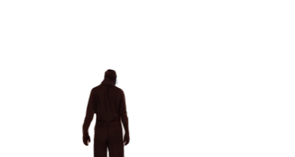staff, robot, creature, jacket, 3d render, concept art, photorealistic, pixel art transparent PNG cut-out