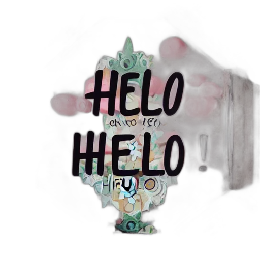 3d render, hello transparent PNG cut-out