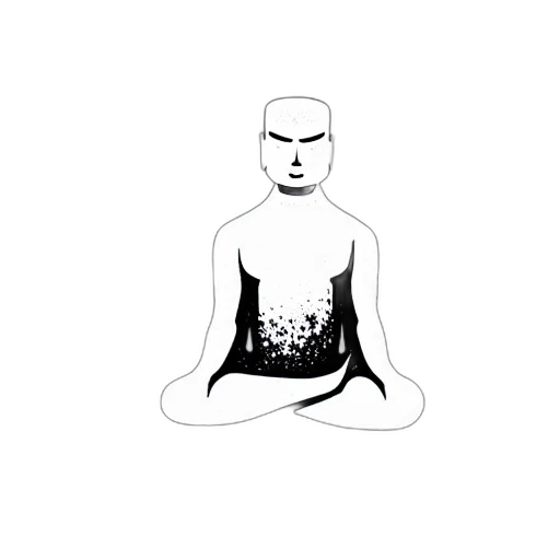 face, dress, pixel art, concept art, cartoon, photorealistic, monochrome, zen transparent PNG cut-out