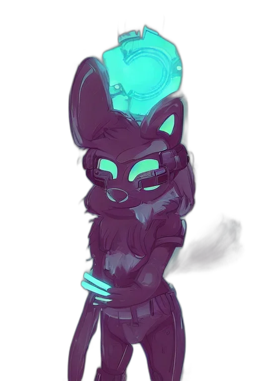 staff, mask, dress, creature, concept art, cyberpunk, vaporwave, fantasy art transparent PNG cut-out