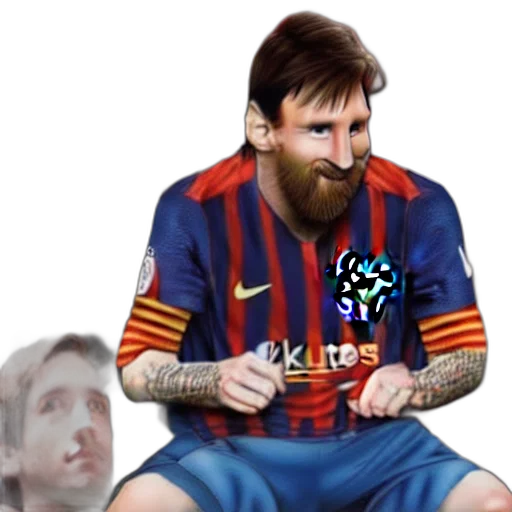 animal, concept art, pixel art, cartoon, photorealistic, lionel, messi, character transparent PNG cut-out