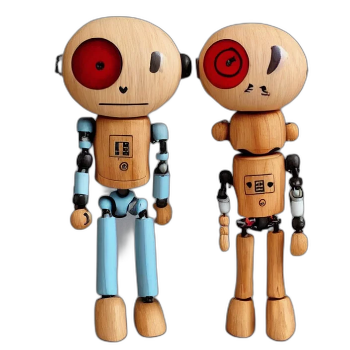 robot, 3d render, concept art, pixel art transparent PNG cut-out