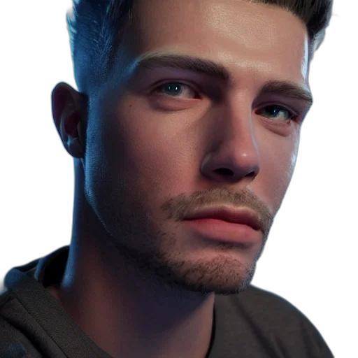 face, staff, jacket, robot transparent PNG cut-out